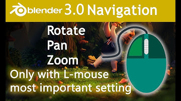 blender 3.0  navigation setting rotate, zoom, pan with left mouse button & new key binding