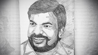 How To Draw Thol. Thirumavalavan Pencil Art.