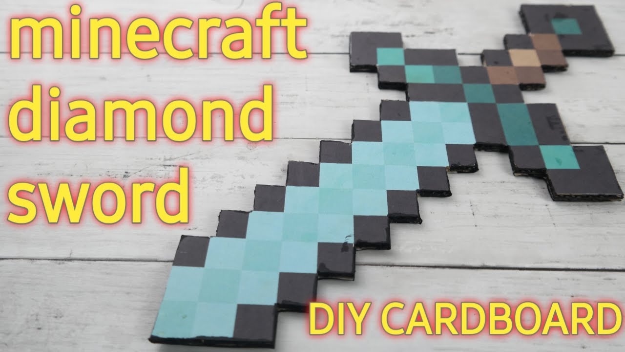 How to make DIY Minecraft Swords from cardboard - Twitchetts