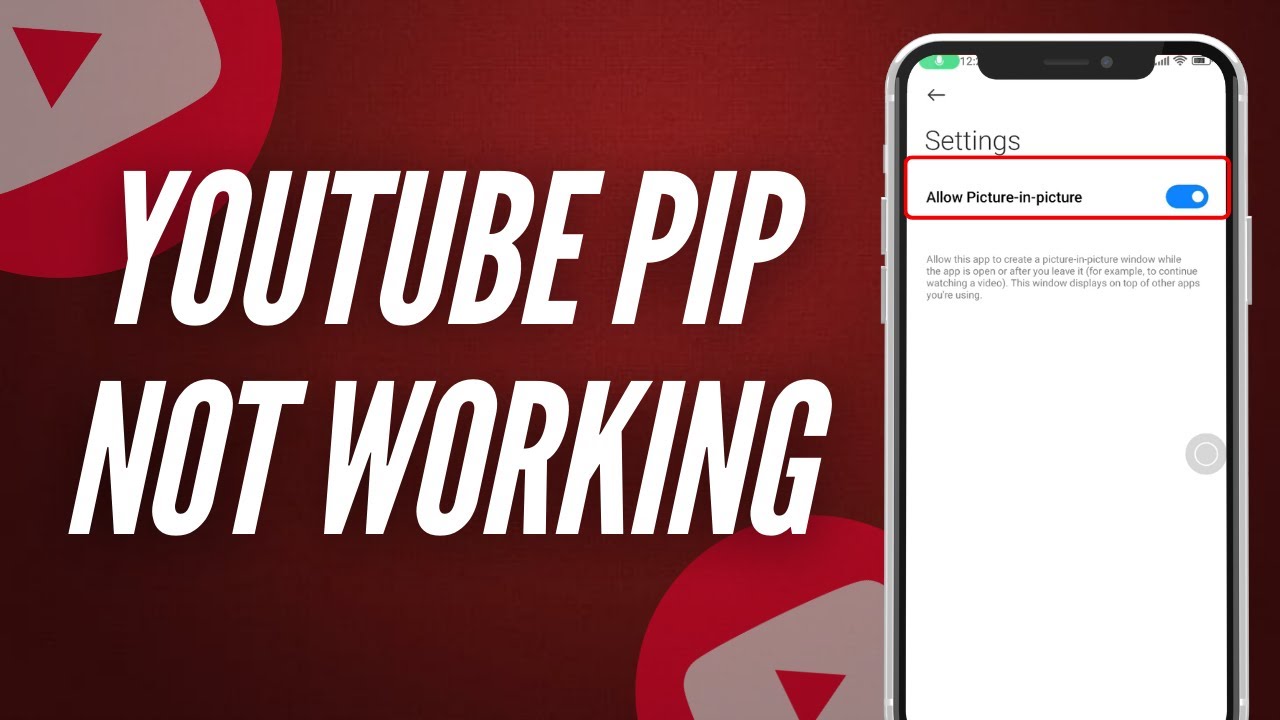 How to Fix Picture in Picture PIP Not Working on YouTube 2026 | Step-by ...