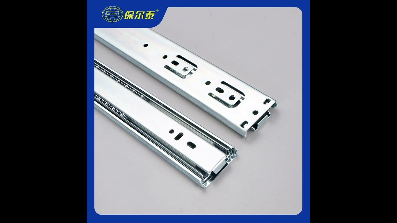 Custom Dresser Drawer Slides 3 Fold Ball Bearing Slides 45mm 4508 