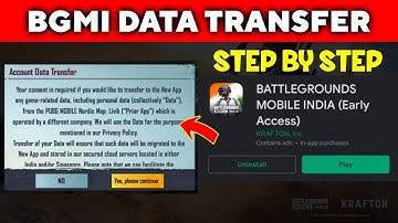 How To Transfer Old Data From PUBG Mobile To BGMI | BGMI Data Transfer