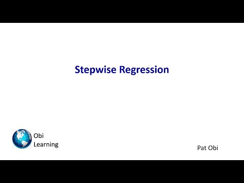 Video: När är stegvis regression lämplig?