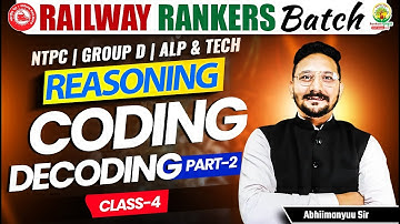 Coding Decoding Reasoning Tricks | Railway Reasoning Classes | Railway Rankers Batch | Abhimanyu Sir