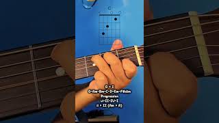 An example of a chord progression using the II major in the key of G