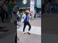 Street performance by CAI JUN | Michael Jackson - Smooth Criminal #starbucks #danceperformance