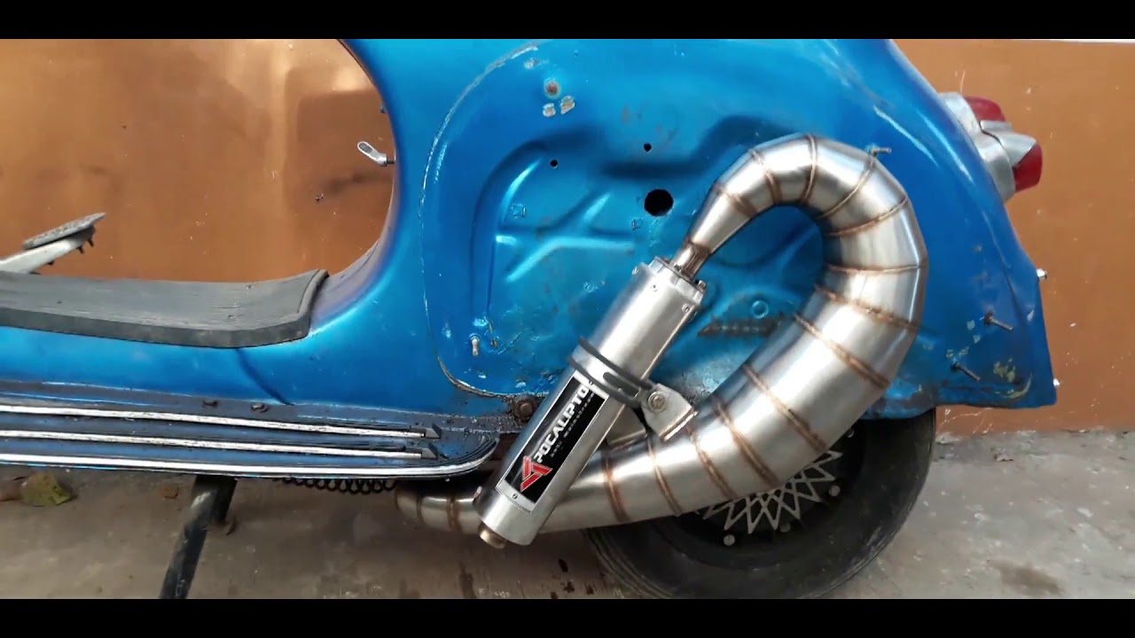 Custom Vespa Exhaust Vespa Cross YouTube