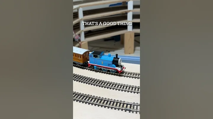 Thomas going around the track 🚂#thomasthetrain #ModelTrains ￼￼