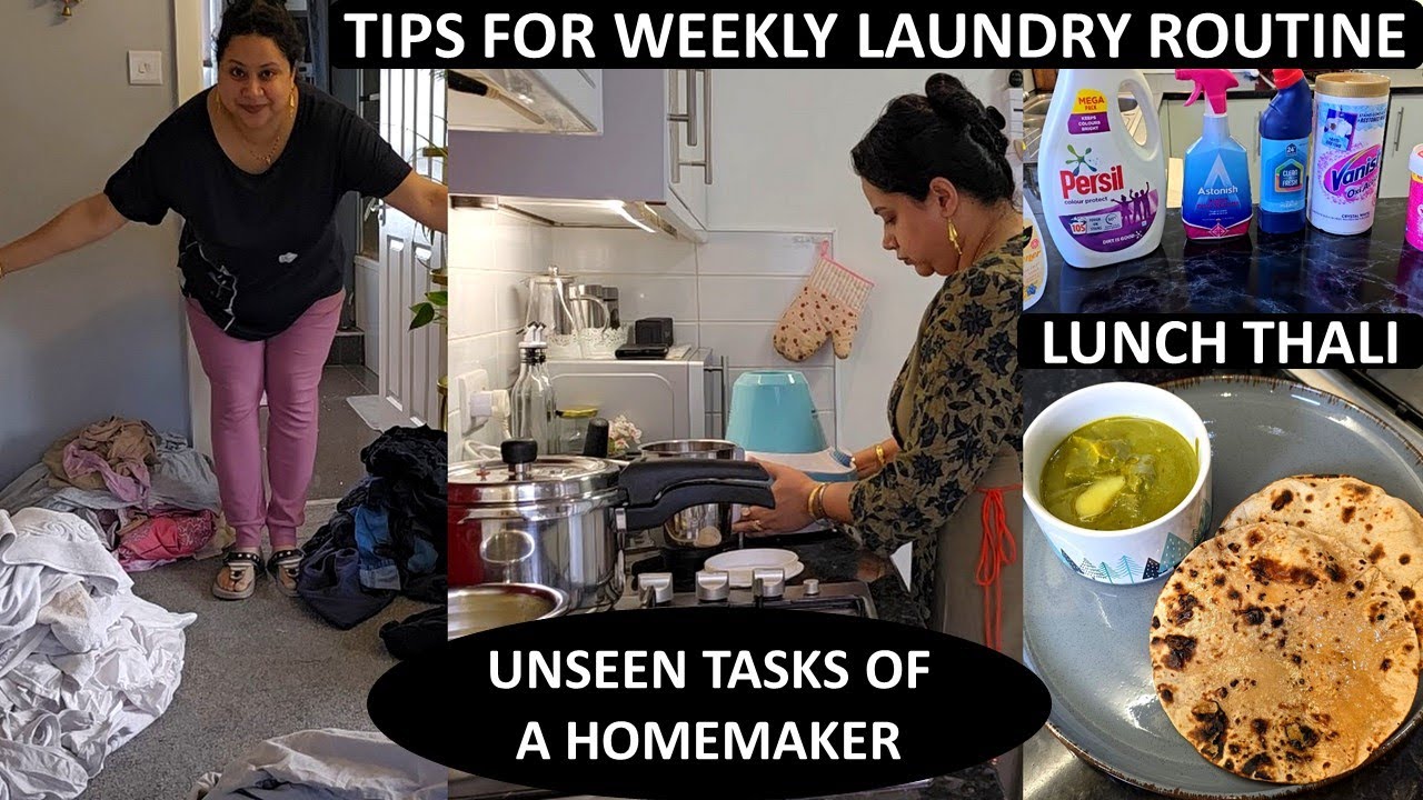 *NEW* Laundry Routine - Strategies For Efficient Laundry Management | Special Palak Paneer Thali