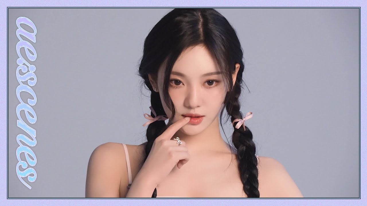 [ae:scenes] 🎀양갈래 레츠고ㅋ🎀 | 에스파 닝닝 휠라 비하인드 (aespa NINGNING FILA Behind)