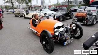 Morgan 3 Wheeler, Custom Exhaust, Start Up, Acceleration - Loud Sound