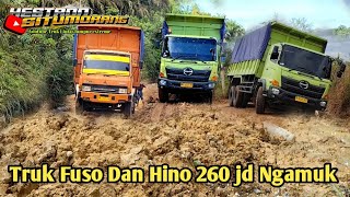 The Fuso and Hino Euro 2 trucks are furious when they see the Hino Euro 4 in decline