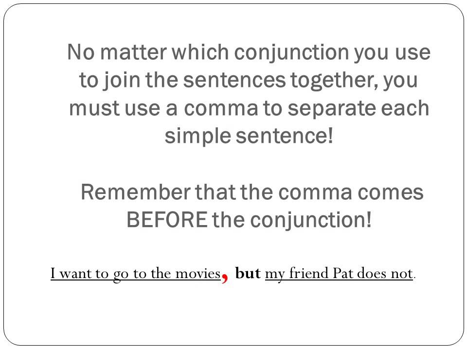 Commas In Compound Sentences YouTube