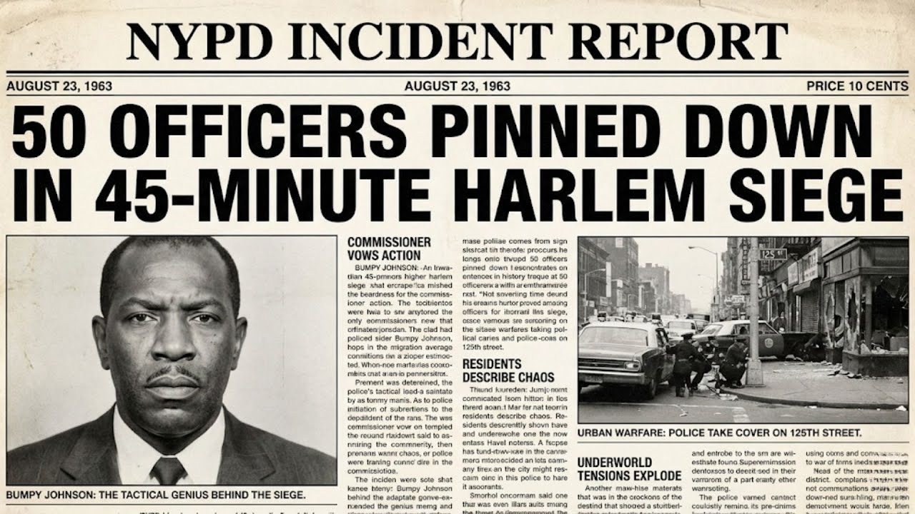BUMPY JOHNSON vs 50 POLICE OFFICERS --- 45-Minute FIREFIGHT With 200 BULLETS FIRED in HARLEM STREETS