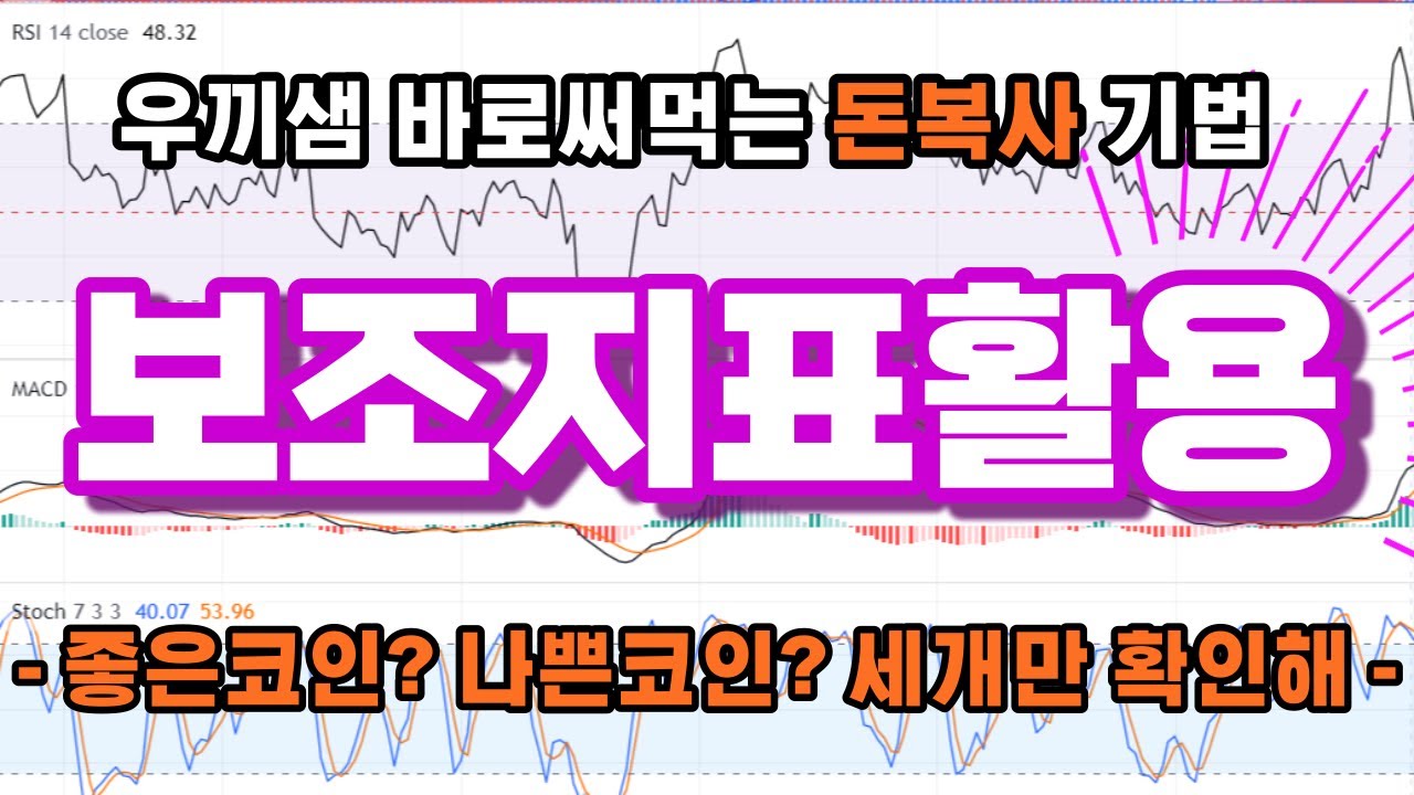 개잡코? 쌉스캠? 이것만 알면 돈주는 착한 코인 구별가능! - 보조지표 활용 기법
