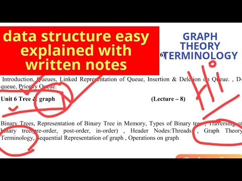 graph theory terminology data structure tutorial lecture pdf written notes concept easy explained