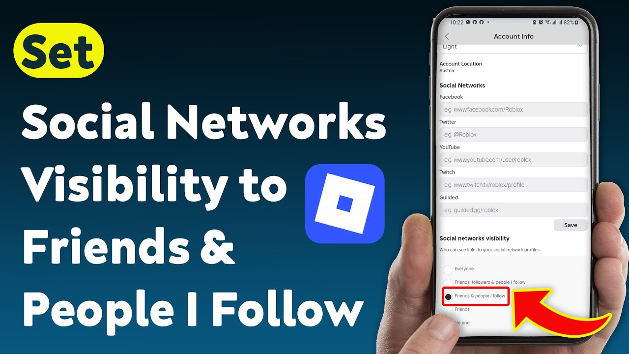 How to Set Roblox Social Networks Visibility to Friends & People I Follow (Updated)