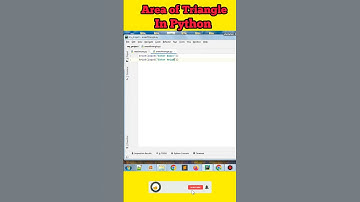 Area of Triangle Program in Python ll #shorts ll #short ll #shortvideo ll #shortsfeed l #shortsvideo