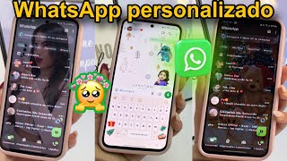 SAIU🎉COMO PERSONALIZAR O WHATSAPP COM FOTOS,FONTES E TECLADOS