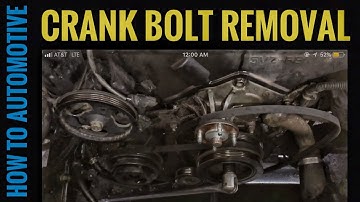 How to Remove a Stuck Crank Bolt on a Toyota V6 Engine
