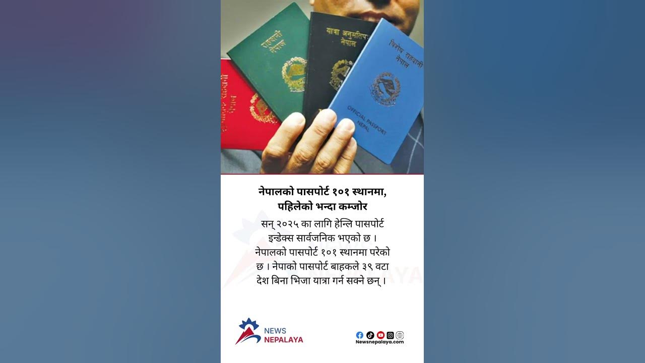 The Henley Passport Index for 2025 has been released. Nepal’s passport