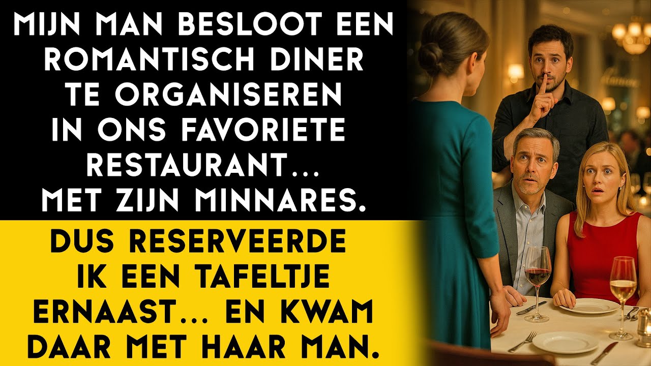Het was een doodgewone donderdagavond toen ik het zag. De telefoon van mijn man lag op het nachtkastje, en één melding veranderde alles: "Tafel voor twee bevestigd in De Lantern. Vrijdag 19:30."...