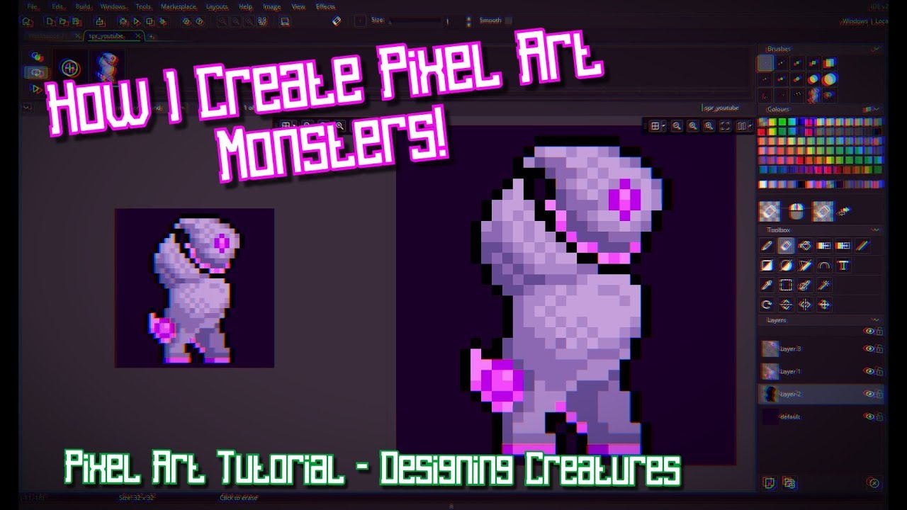 Create Amazing Pixel Art Monsters - GIMP Pixel Art Tutorial