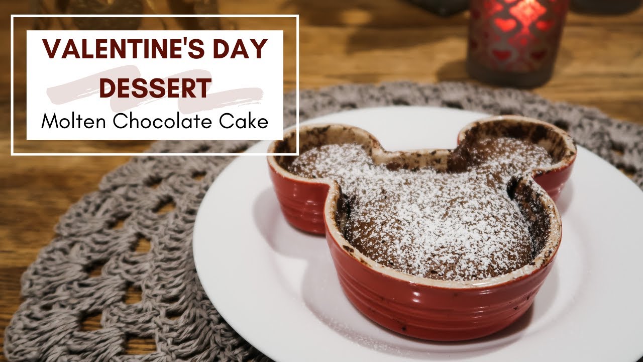 Chocolate molten cake dessert for two