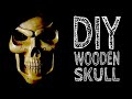 Carving a Wooden Mask Skull-Rzeźbiona Maska Czaszka z drewna