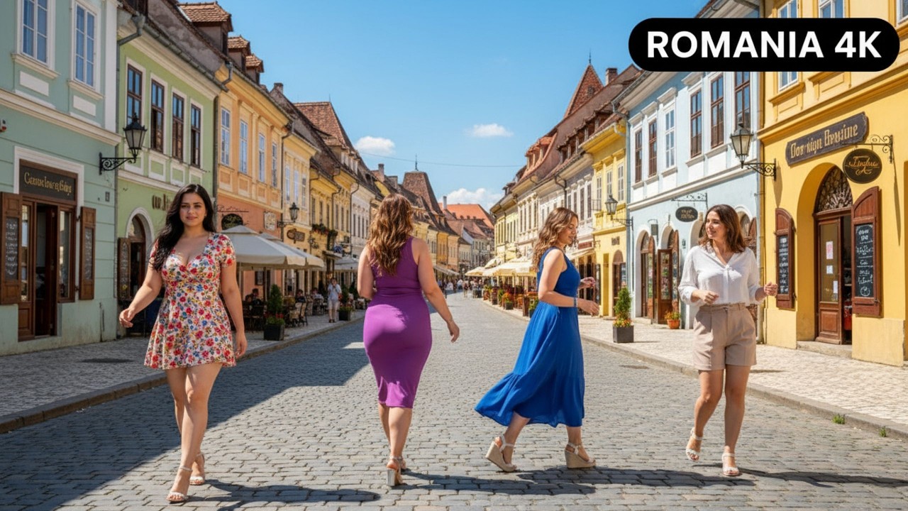 Romania Walking Tour 4K 🇷🇴 | Beautiful Old Towns & Real Street Life