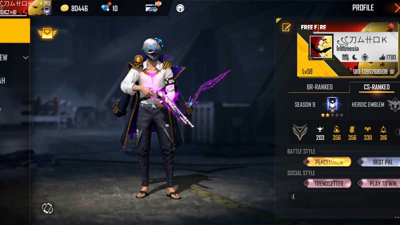 JUAL AKUN FREE FIRE BER SG RAPPER #32 - YouTube