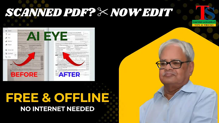 How to Edit Scanned PDF Documents and Image by FREE Offline OCR TOOL @taknikisamadhan