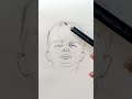 How to draw a crying baby's face 😭✏️ #drawingtips #portraitdrawing #facedrawing #howtodrawaface #kid