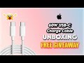 Apple 60W USB-C Charge Cable I Unboxing &amp; FREE Giveaway @Apple