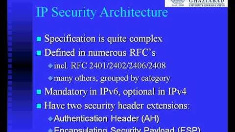Ip security architecture