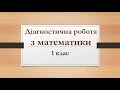 Діагностична робота з математики. 1 клас