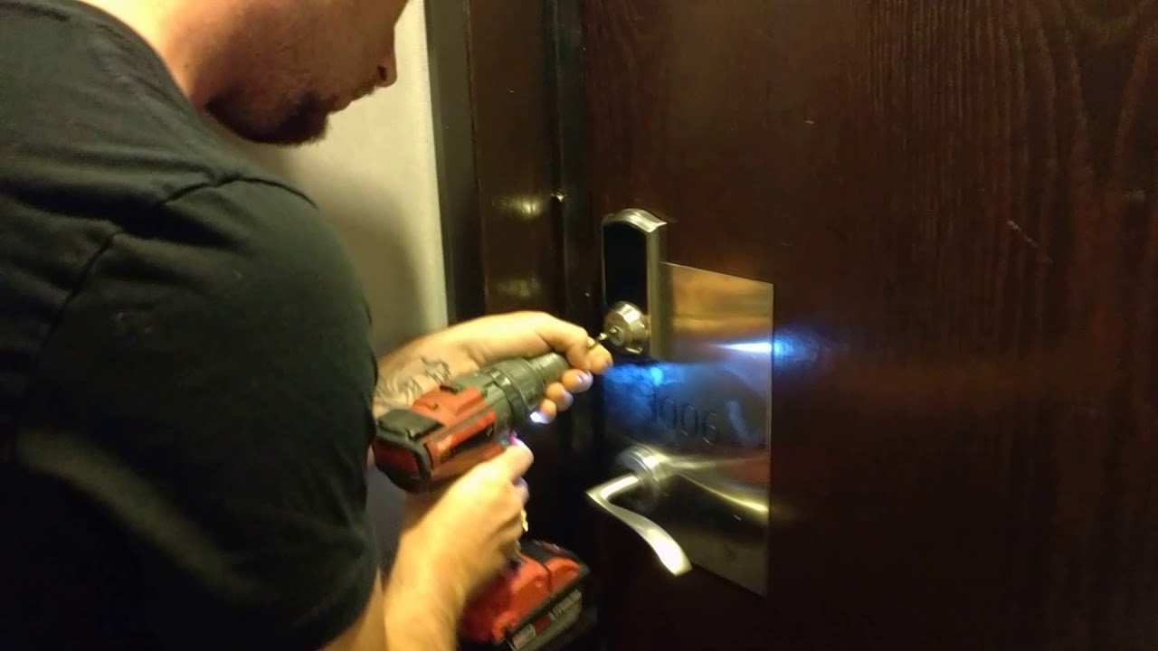 Drilling through a door lock YouTube