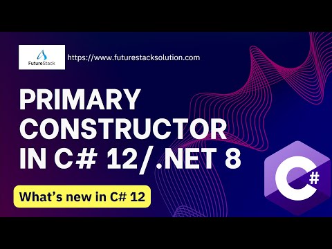 Primary constructor in C# 12/ .NET 8 - New way of writing constructors #csharp