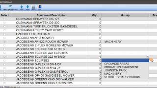TRIMS Equipment & Property Maintenance - Equipment Fast Load