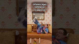 Getting Up from 10 - 90 years old #growingup #aging #funny #fyp #comedy
