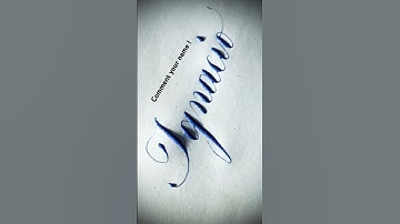 Copperplate calligraphy, tutorial: how I write your name #ignacio