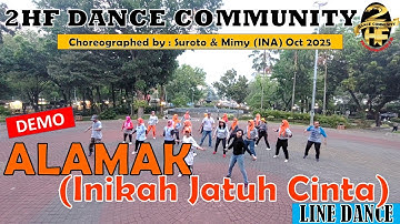 #DEMO #ALAMAK (INIKAH #JATUH #CINTA) #linedance | 2HF #dance #community | #rizkyfebian #adriankhalif