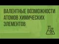 Валентные возможности атомов химических элементов. Видеоурок по химии 11 класс