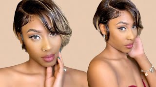 Pixie Cut Honey Blonde 13X6 Lace Front Wig | Ft. Afsisterwig | Its Jasmine Nichole