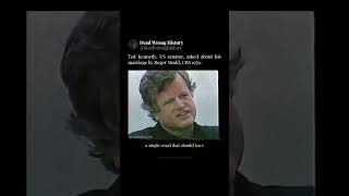 Ted Kennedy, US senator, asked about his marriage by Roger Mudd, CBS 1979. #Shorts