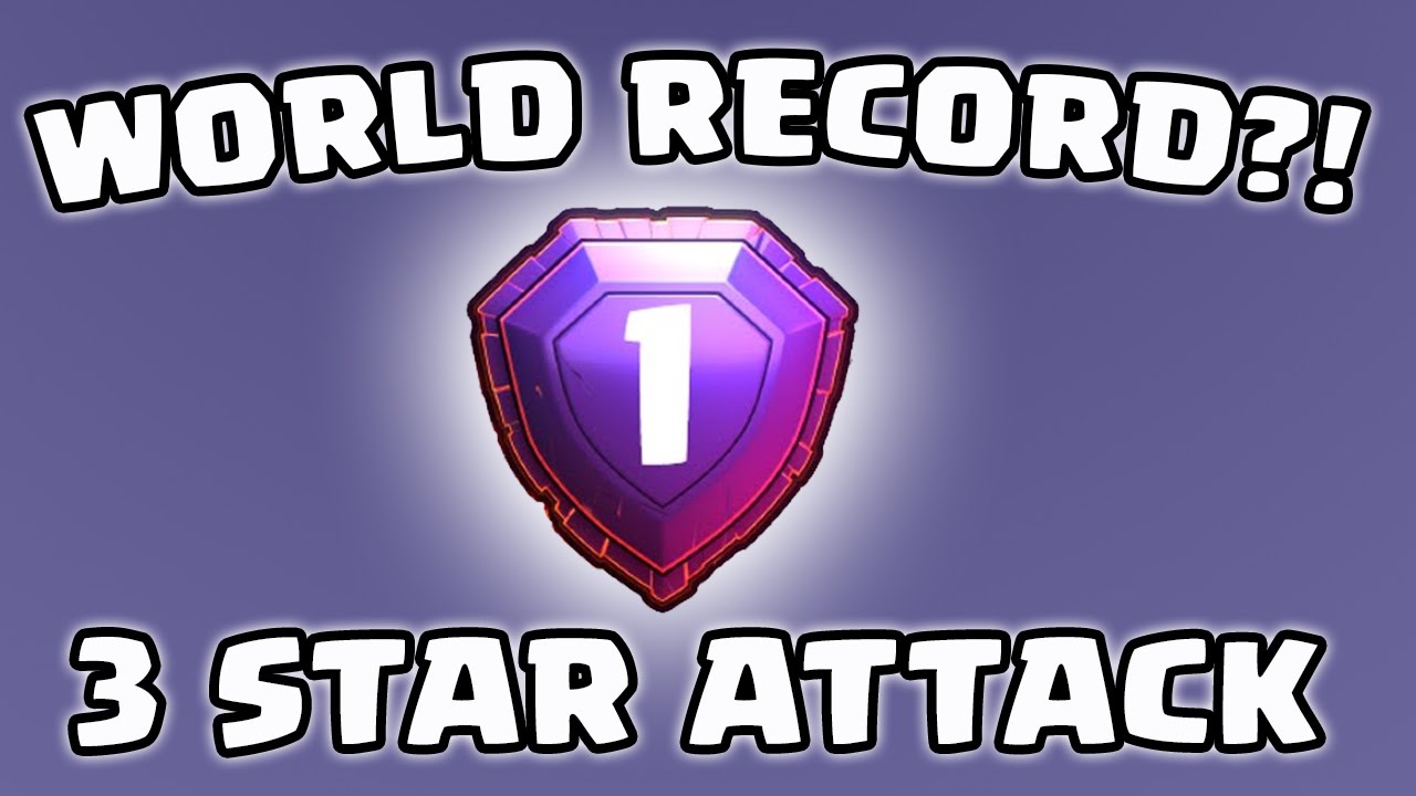Clash Of Clans 3 STAR ATTACK IN LEGEND WORLD RECORD YouTube