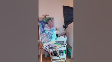 Easel Upgrade ✨ #artstudioglowup #artistlife #creativeprocess #artvlog