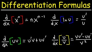 Differentiation Formulas  Notes