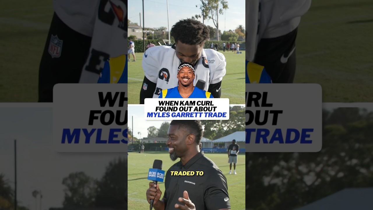 The moment Kam Curl found out Myles Garrett was coming to LA #rams