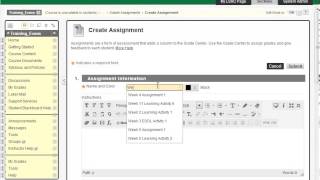 How to make an Assignment in Blackboard